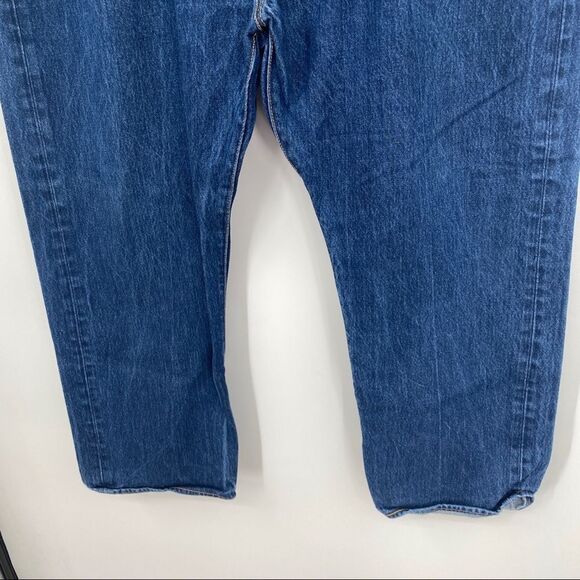 Levi's Men's Vintage Button Placket Straight Leg Medium Wash Denim Jeans - Picture 4 of 9
